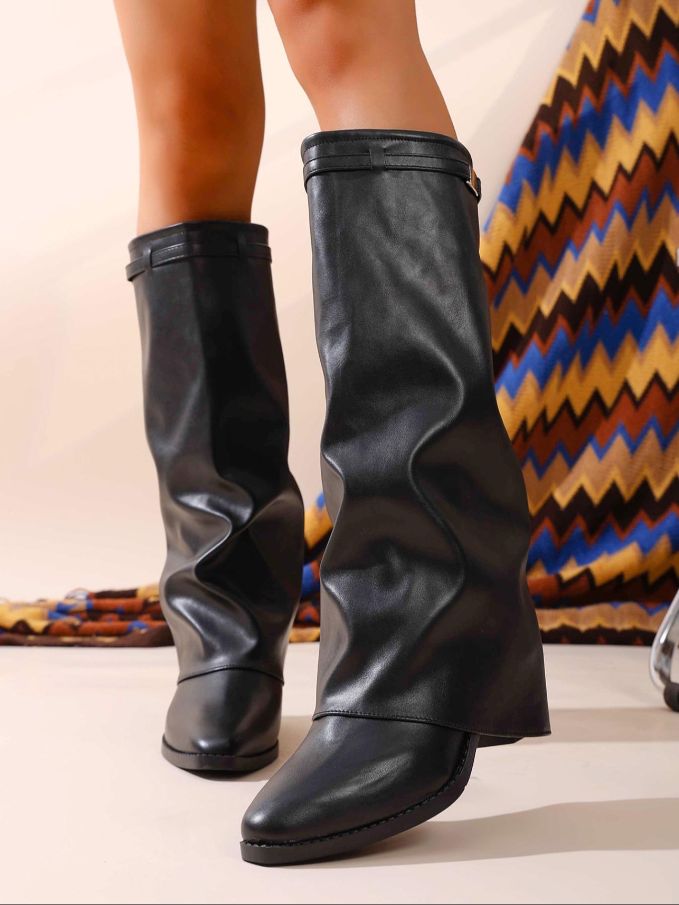 Women's Flared Thigh-High Boots, Fashionable Comfort Design, Perfect for Casual & Party, Durable Material, Multifunctional Style