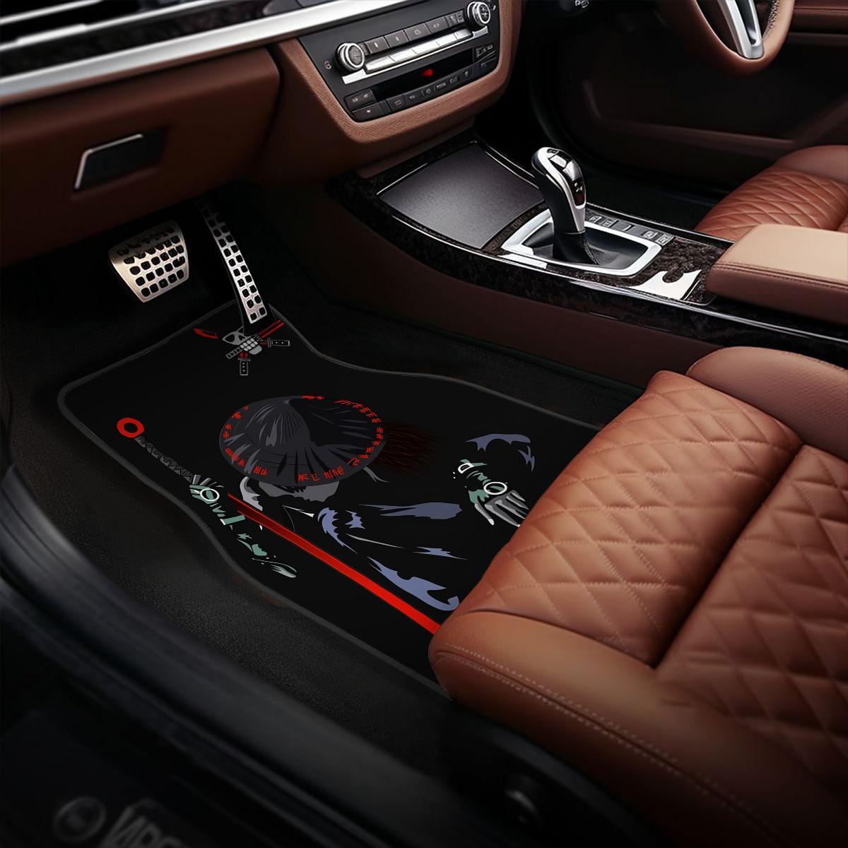 4-Piece Warrior Car Mat Set, All-Weather Non-Slip Front & Rear Mats, Stylish Interior Accessories, Ultimate Comfort & Protection