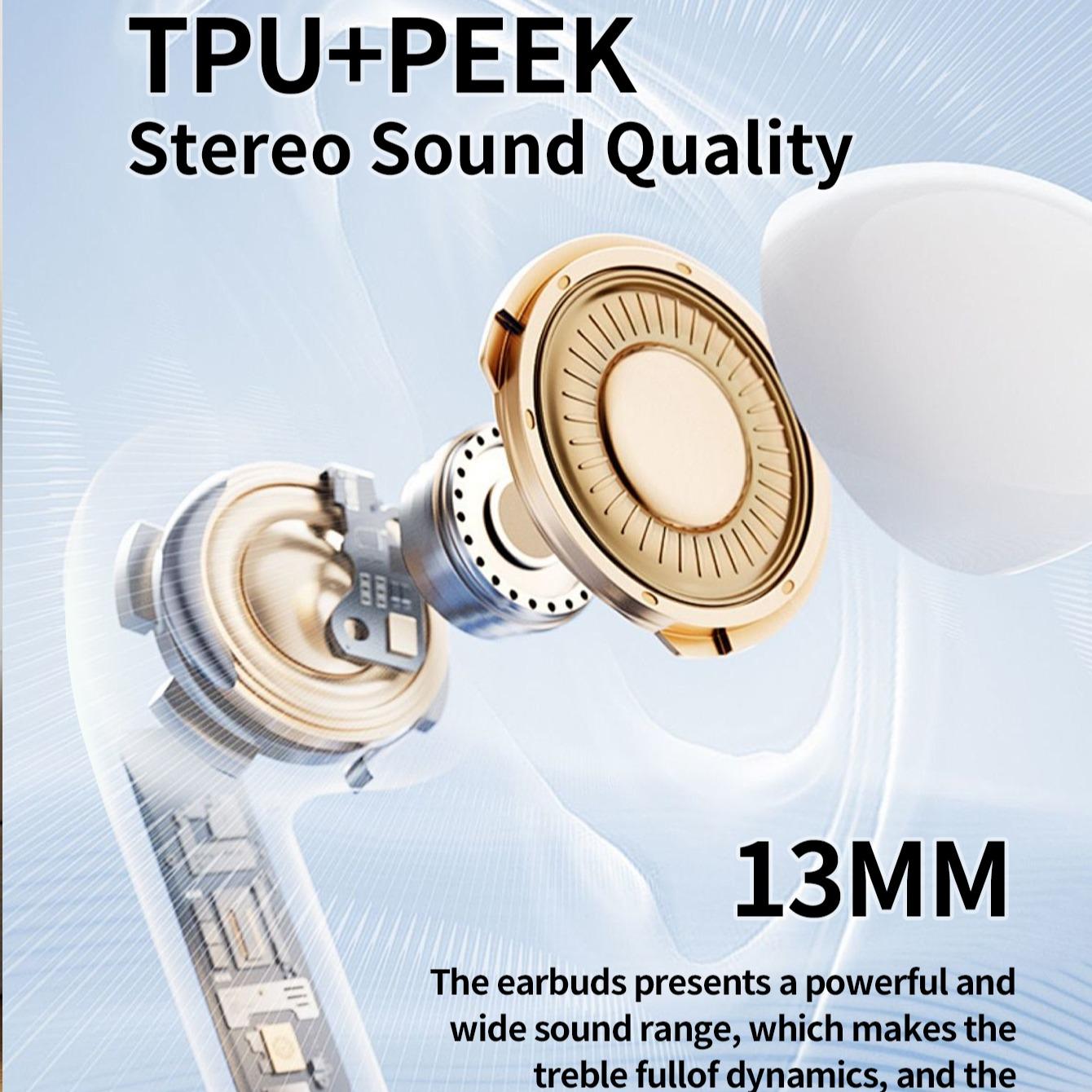 True Wireless Stereo Bluetooth-compatible Headphones, Low Latency Audio, Long Battery Life Smart Touch Control, USB PD Charging, PC & Laptop Compatible