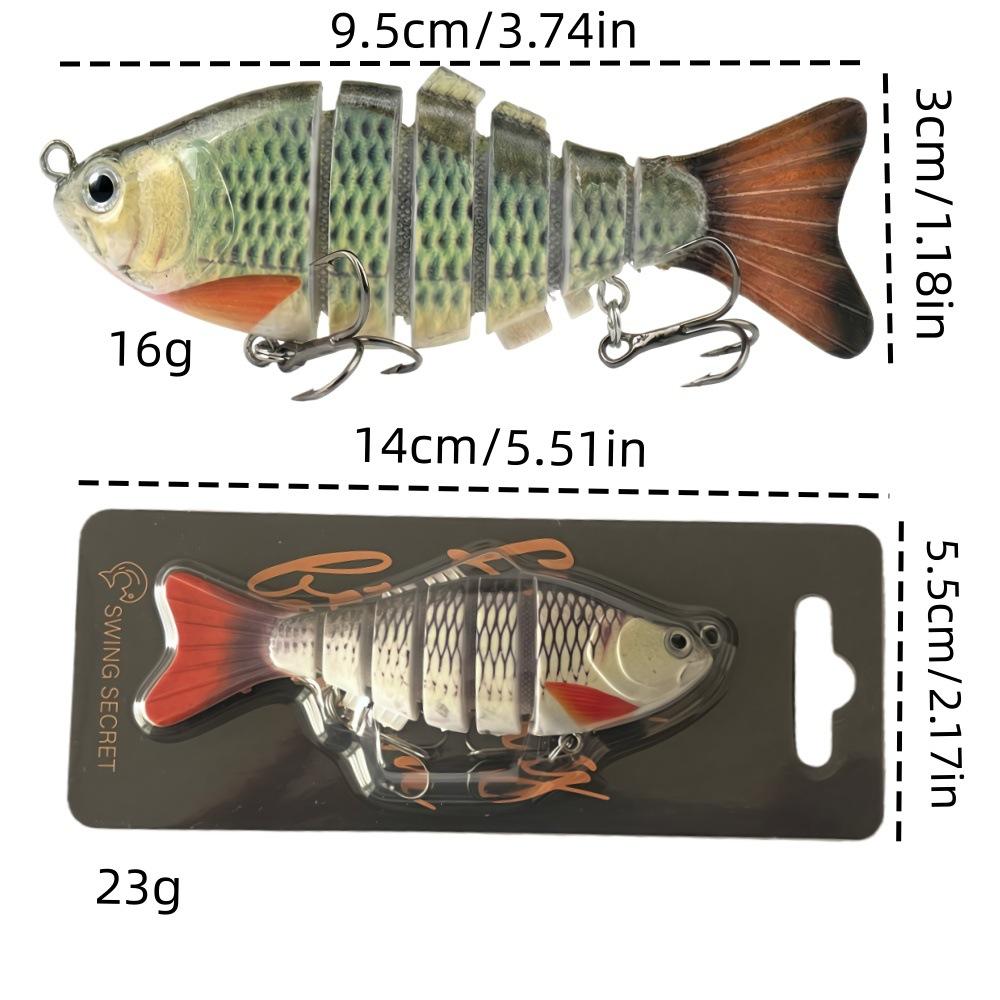 Realistic Multi-Jointed Fishing Lures - Sinking Swimbait with 3D Eyes for Freshwater Saltwater Realistic Multi-Jointed Fishing Lures - Sinking Swimbait with 3D Eyes for Freshwater Saltwater