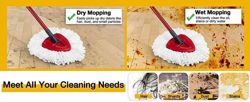 【Summer Vibes】Spin Mop Replacement Heads Compatible with Oceda EasyWring 1-Tank System, 30-58" Mop Handle,Scrub Brush and Base Combo Set,Mop Refills Easy to Replace and Cleaning,graduation gifts,class of 2026 gifts,household essentials 【Summer Vibes】Spin Mop Replacement Heads Compatible with Oceda EasyWring 1-Tank System, 30-58" Mop Handle,Scrub Brush and Base Combo Set,Mop Refills Easy to Replace and Cleaning,graduation gifts,class of 2026 gifts,household essentials
