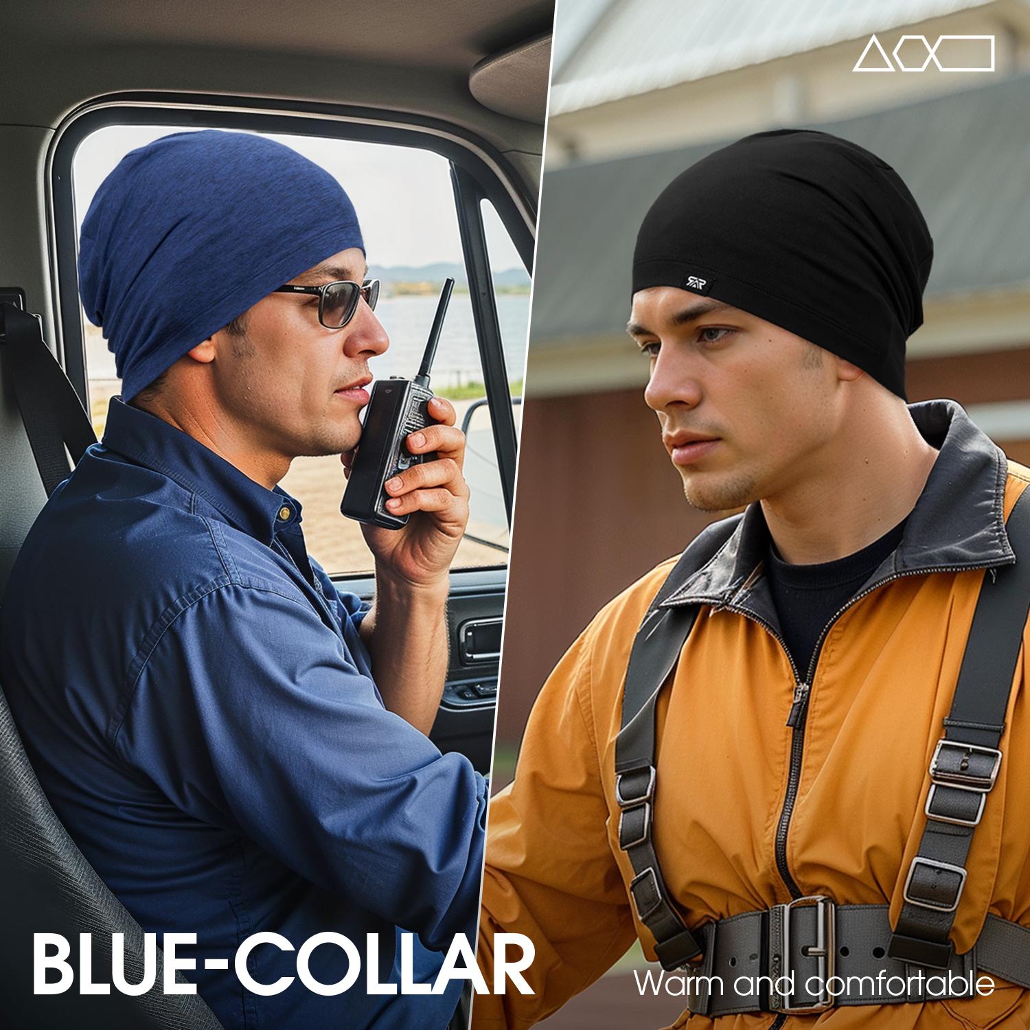 SHINEMEOTH 1/2pcs Multi-Functional Skull Cap for Men & Women High-Absorbency Running Gaming Beanie Do-Rag Unisex Helmet Liner Windproof All Seasons Outdoor Work