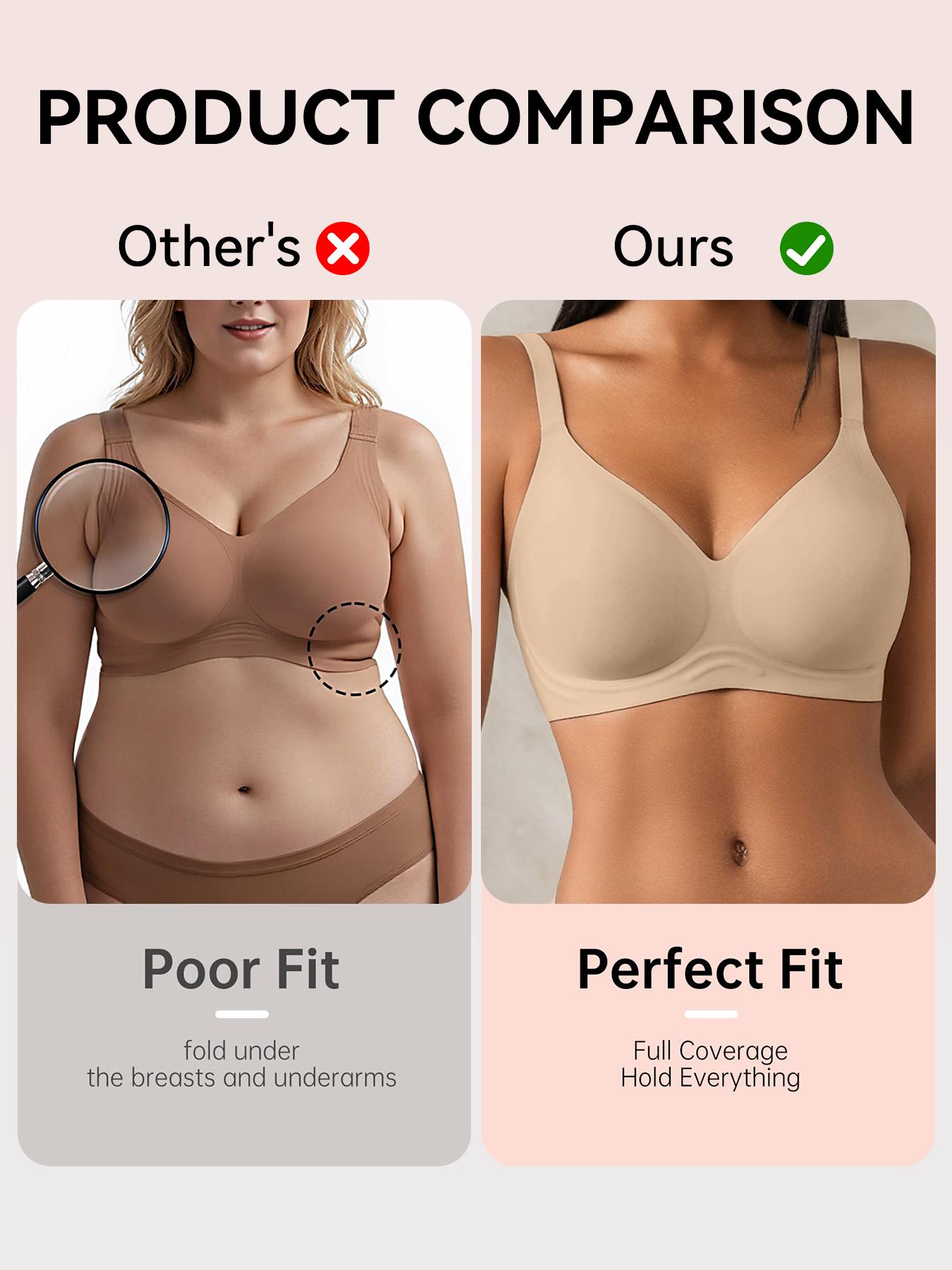 Jelly Wireless Women Comfortable Push Up Bras Wireless Seamless Full Coverage Bra Buttery Soft Everyday Tshirt Bra Perfect for Casual Use Wirefree Bra
