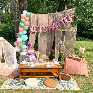 12 Pack Nude Cheesecloth 35x120 Inch, Boho Light Brown Cheese Cloth Long Tan Gauze Runner for Wedding Bridal Baby Shower Table