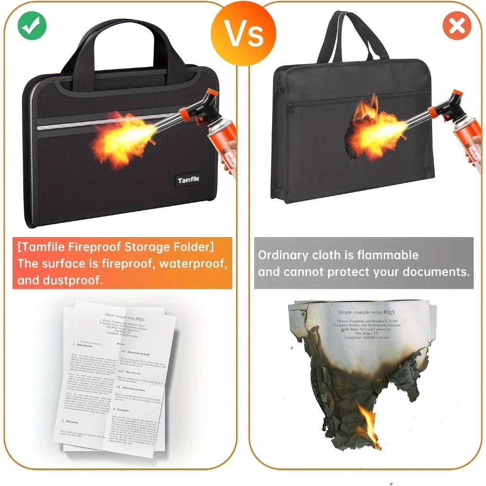 Waterproof Fireproof File Organizer Folder, Expandable Accordion File Bag, Portable Foldable Design, Large Capacity Storage, Document Organizer, Files Organizer, Paper Organizers, Office Accessories