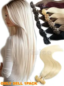 30g/Pack 50strands/Pack Keratin U Tip, Hot Fusion, Natural Soft, Straight, Real Hair Extensions,Black/Brown Hair Extensions,Hair Extensions Add Volume Easy To Install For Daily Looking,Sutiable Single/Salon
