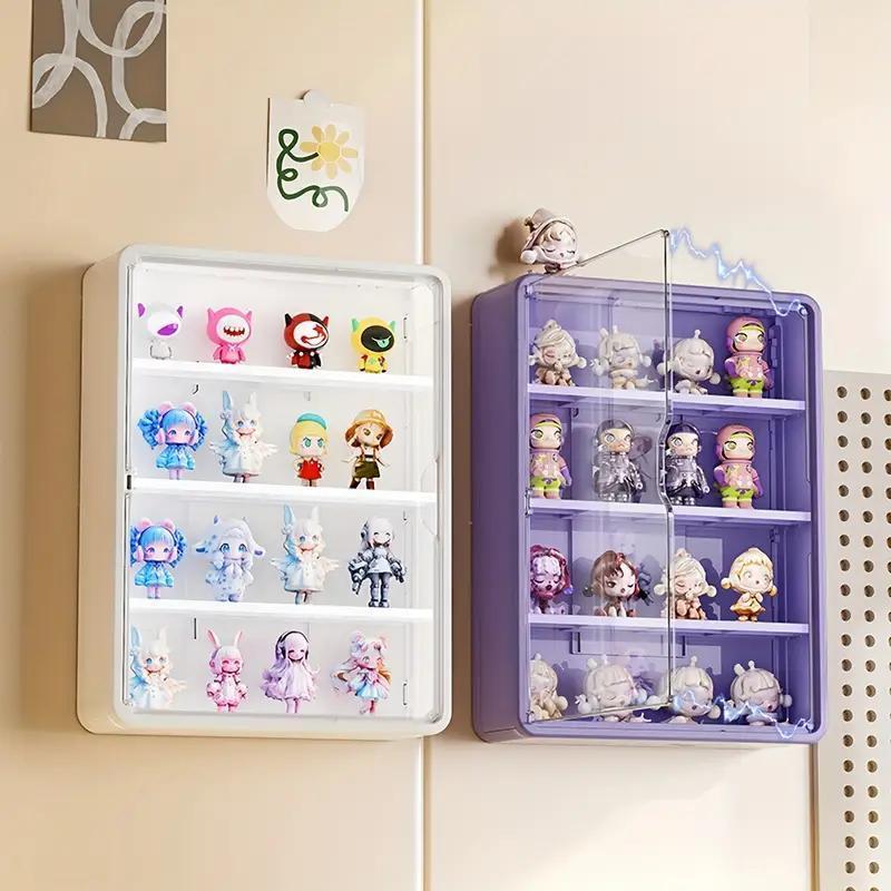 Anime Racking Storage Wall Mounted Display Storage Box, Dustproof Collectible Figure Display ...