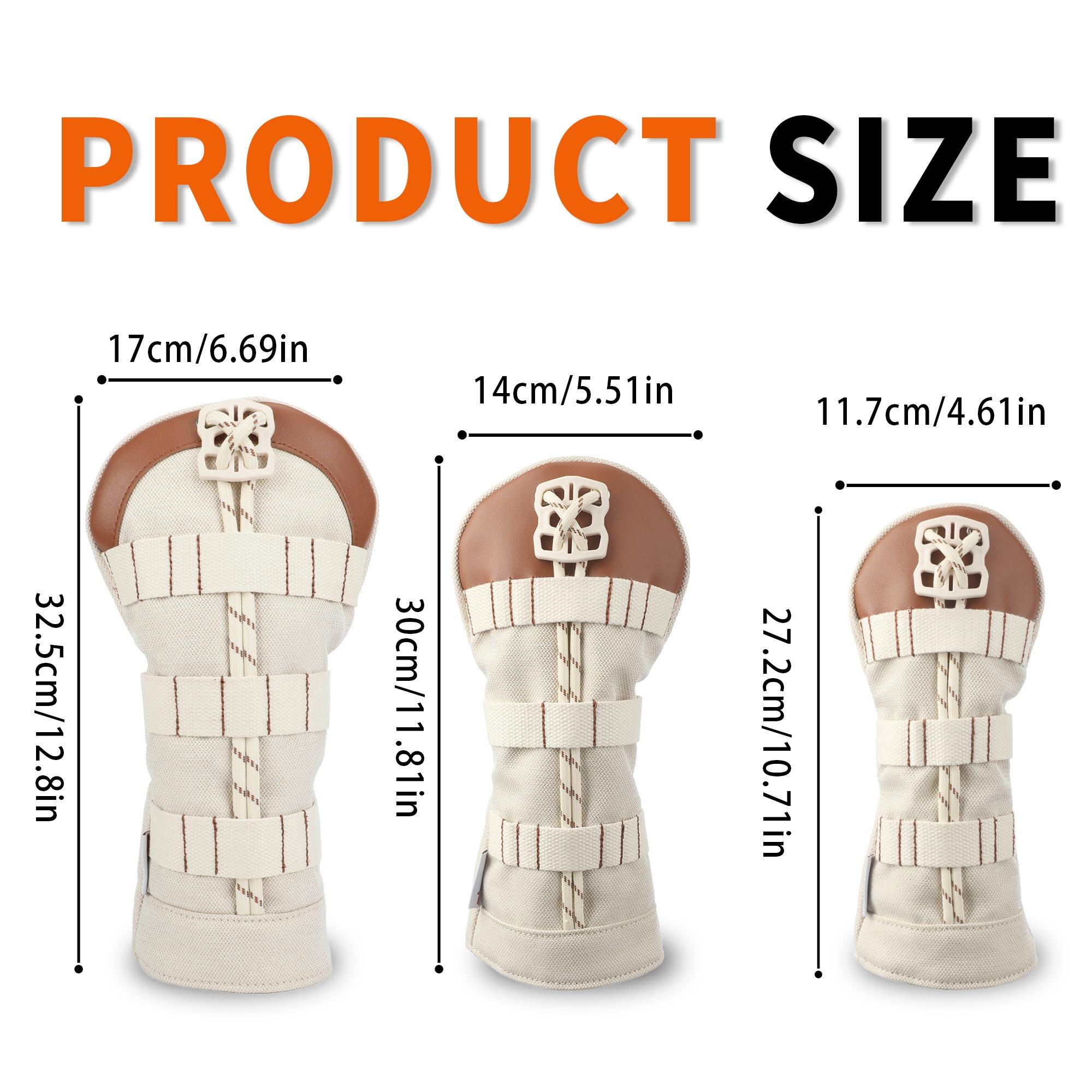 1 pc golf club cover,stylish minimalist and portable,can hold golf tees,suitable for drivers,fairway and hybrids,unisex golf head covers