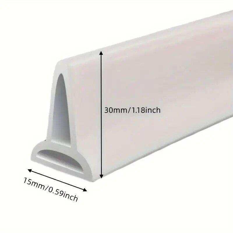 1M/2M Bathroom Retention Basin Water Stopper Silicone Retaining Strip Water Shower Dam Flood Barrier Dry And Wet Separation Blocker