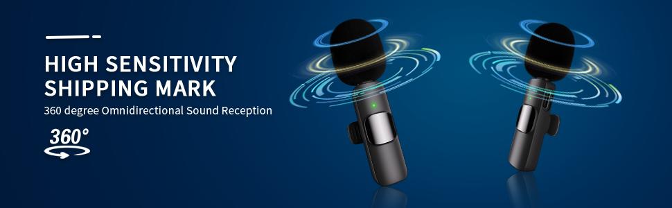 2 pcs Wireless Lavalier Microphones for iPhone, Android, iPad - Mini Wireless Clip-on Microphones Crystal Clear Sound Quality for Recording, Live Streaming,Vlog 2 pcs Wireless Lavalier Microphones for iPhone, Android, iPad - Mini Wireless Clip-on Microphones Crystal Clear Sound Quality for Recording, Live Streaming,Vlog