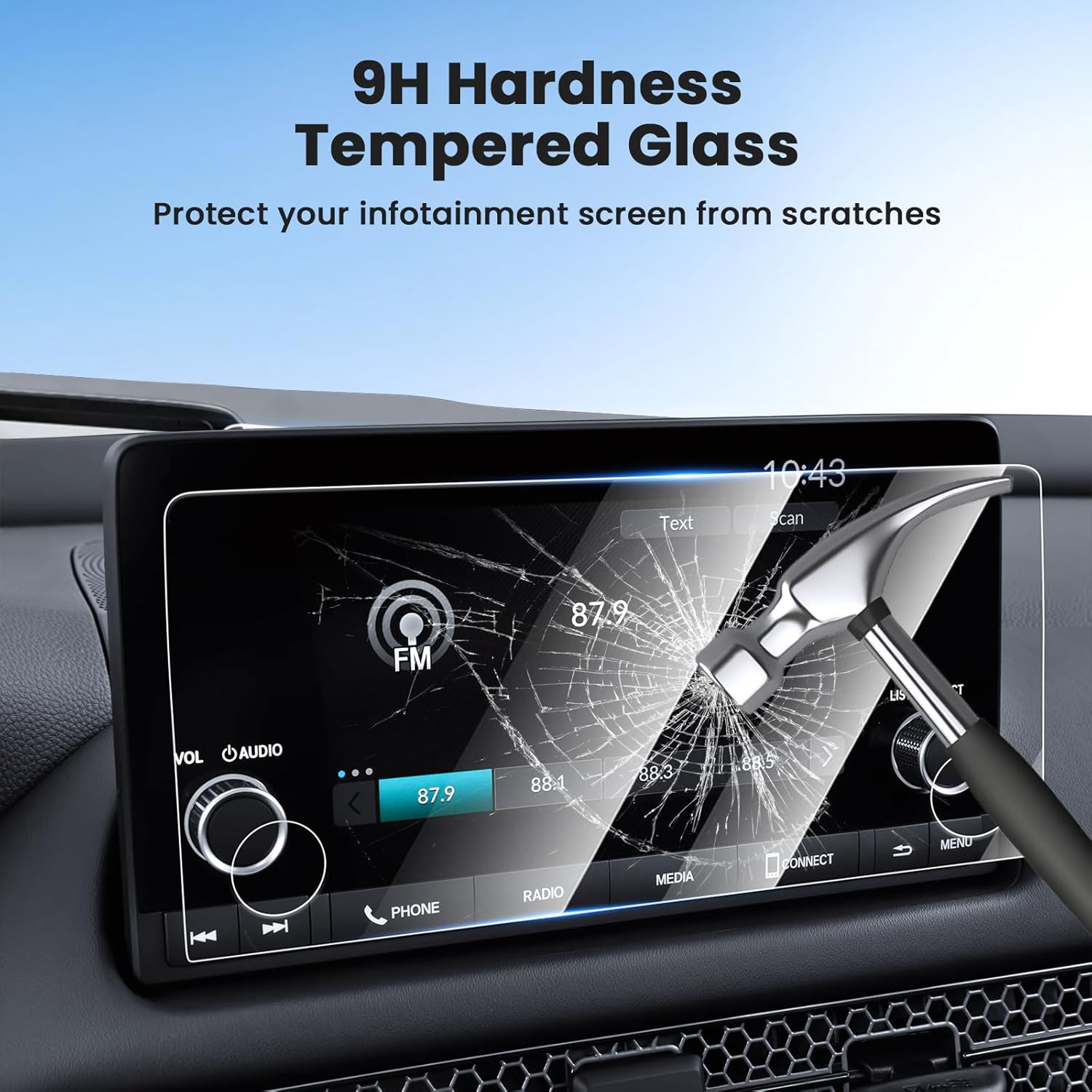 Canvcle  Screen Protector for Honda HRV Sport LX 2023 2024 2025 HR-V (NOT for EX-L), 7 Inch Touch Screen Protector Cover Saver Tempered Glass Navigation Display Infotainment Protective Film