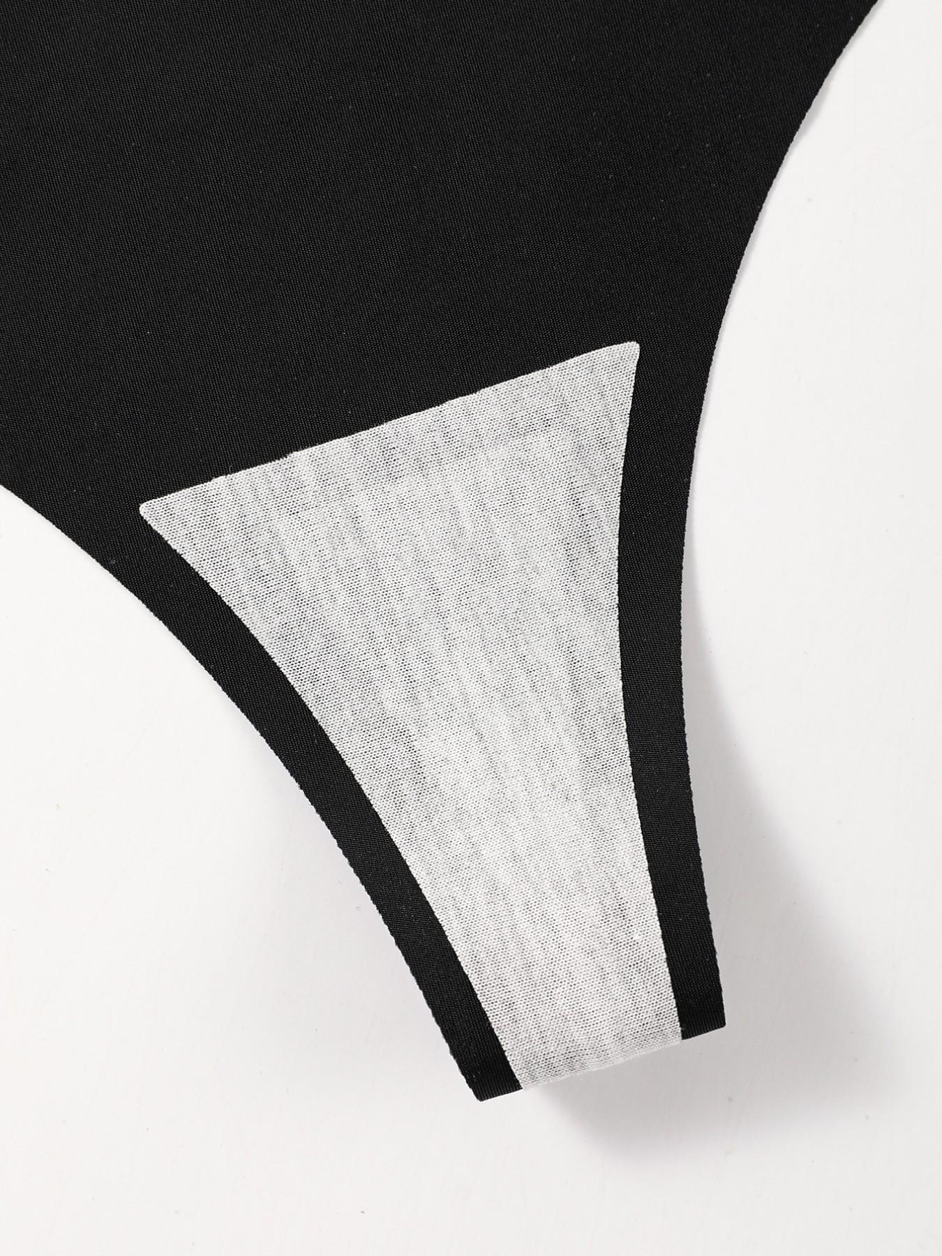 Low-Waist Sexy Women's Briefs Set of 5, Unique Print with Metal Accessories, Street Style Hot Girl Underwear, All Seasons Fitted