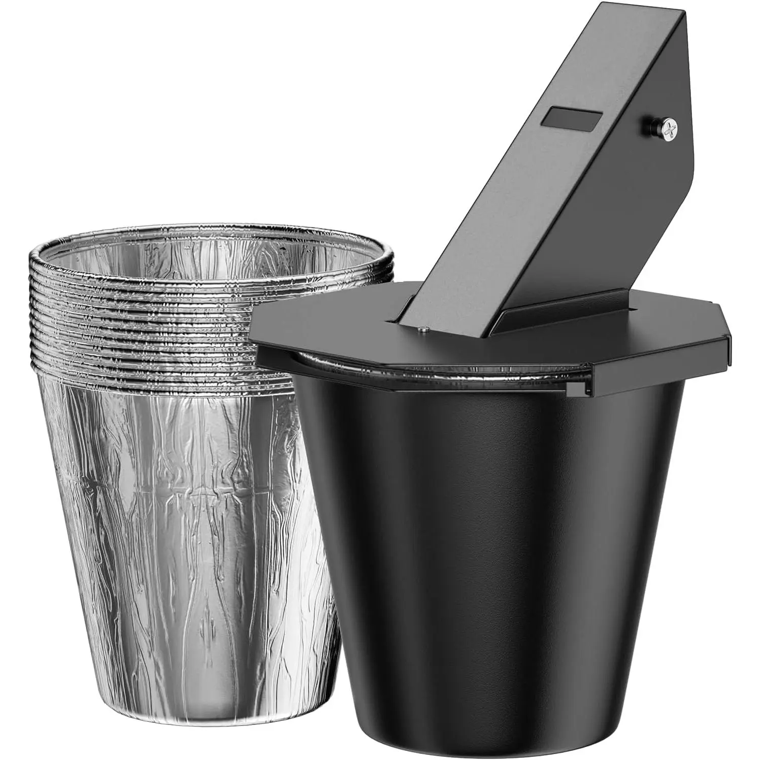 Upgraded  Bucket with Lid & 12 count Liners,  Catcher for Bucket |  Drip Bucket, Compatible with Traeger, Pit , Z Grills, Recteq and  -  Bucket for Pellet Grill