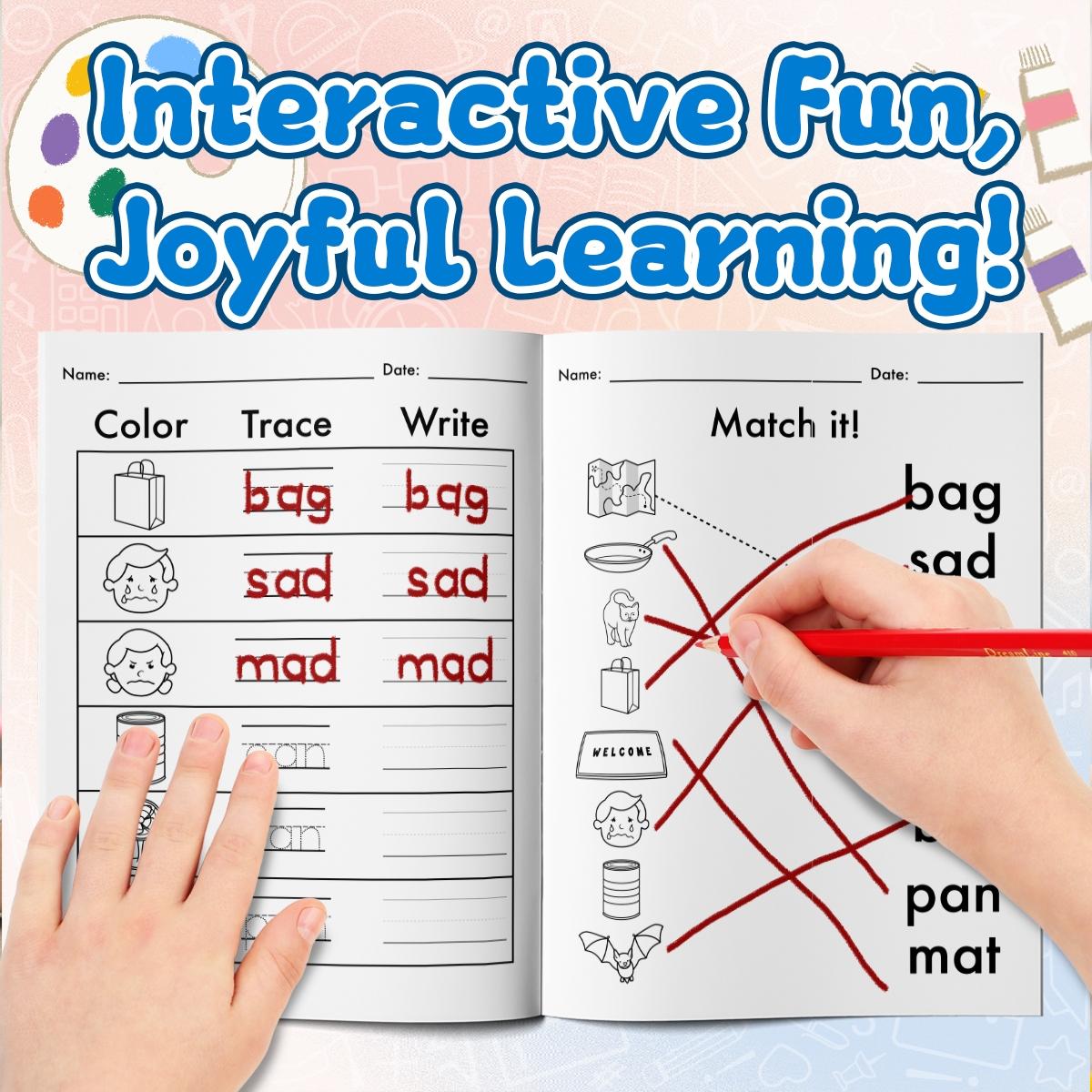 Kids’ Alphabet Handwriting Practice Book – Learn Uppercase and Lowercase Letters, Trace ABCs, Improve Pencil Control to Build Early Literacy Skills for Preschool, Pre-K, Kindergarten and Home Learning