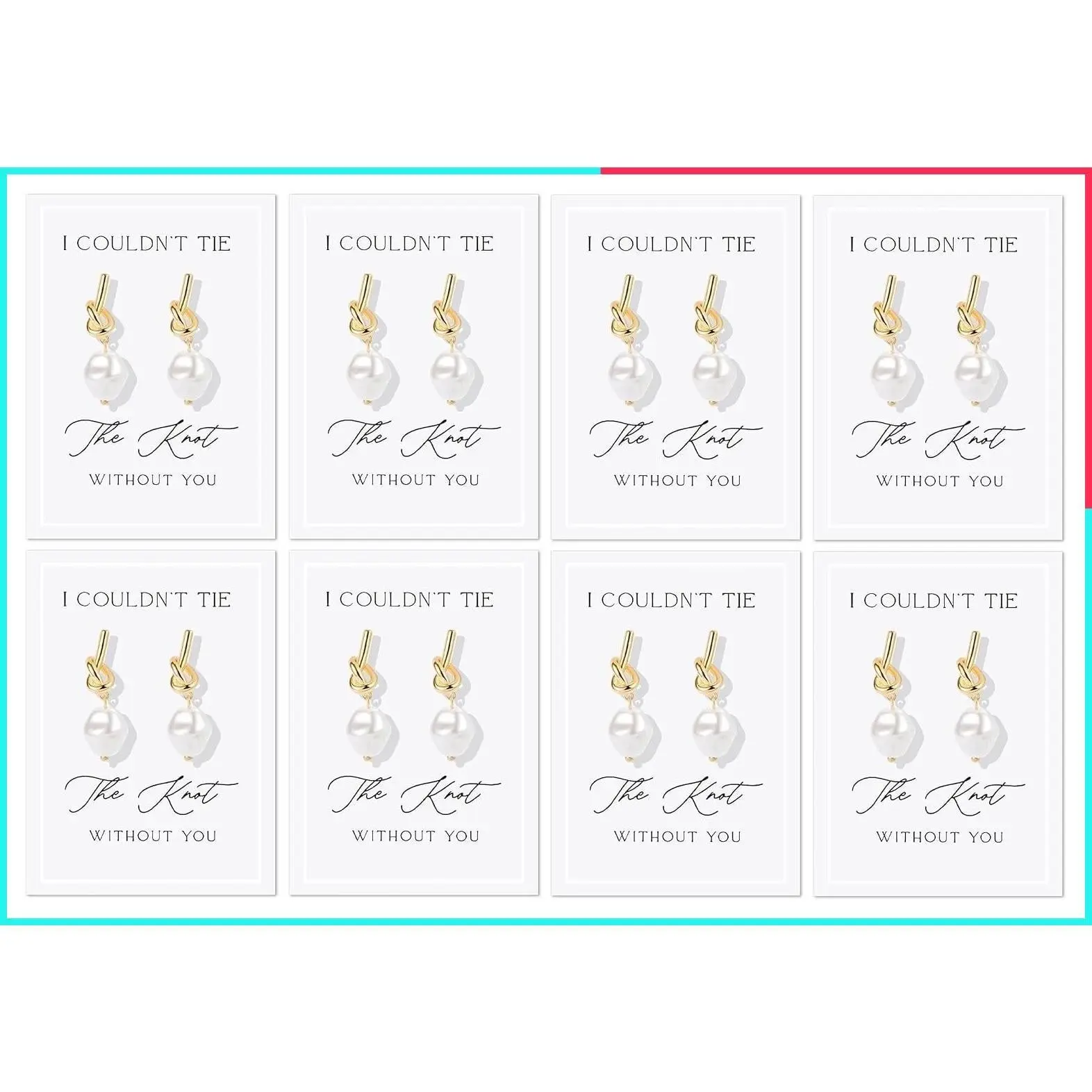 8 Pairs Bridesmaid Earrings Gift Set - Proposal Gifts for Bridal Party, Wedding Jewelry Accessories Keepsake