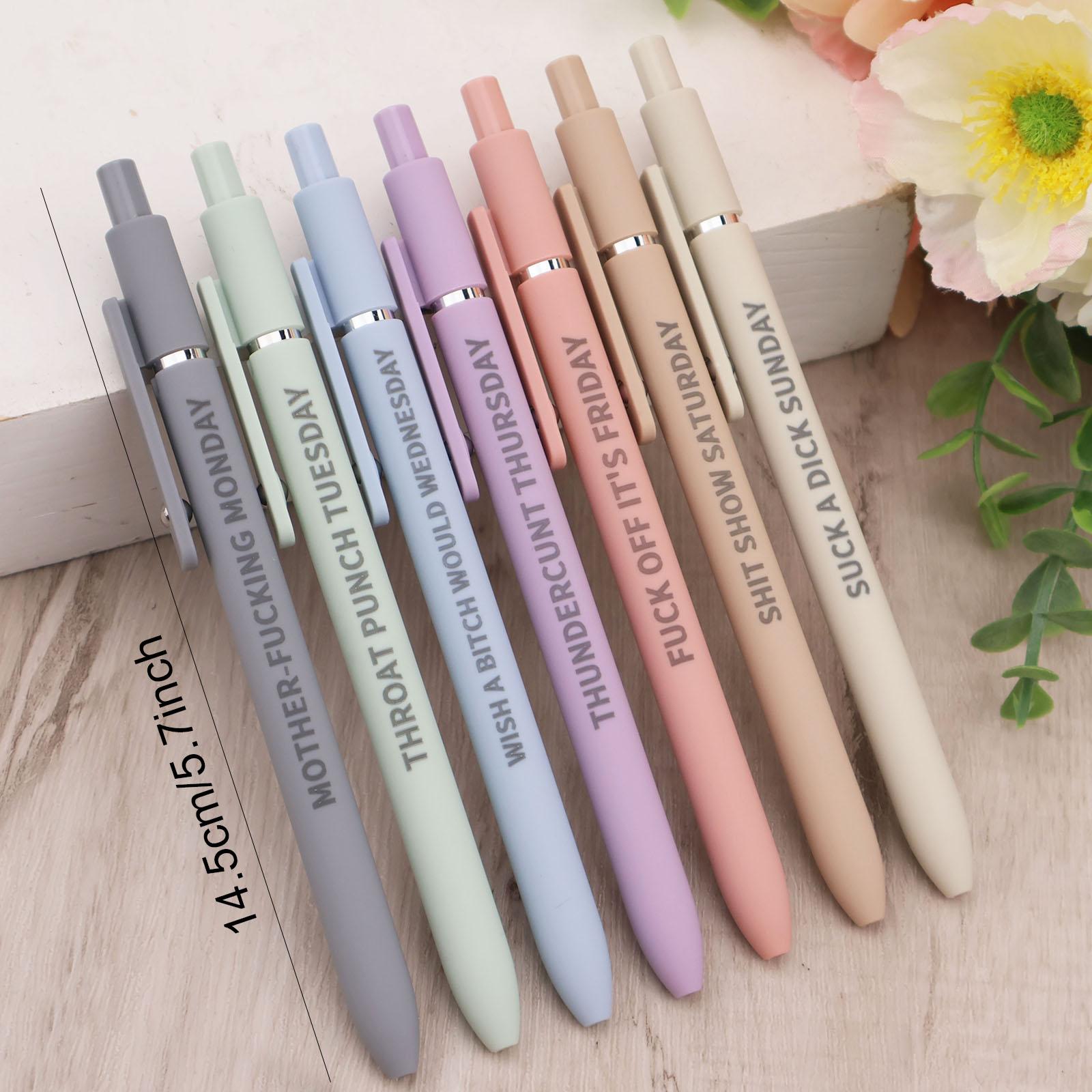 Creative Gel Ink Pen, 7/10pcs Daily Emotional Wording Writing Pens, Smooth Writing Pen, College Student Pen, Office Stationery and Supplies #TOP PICKS