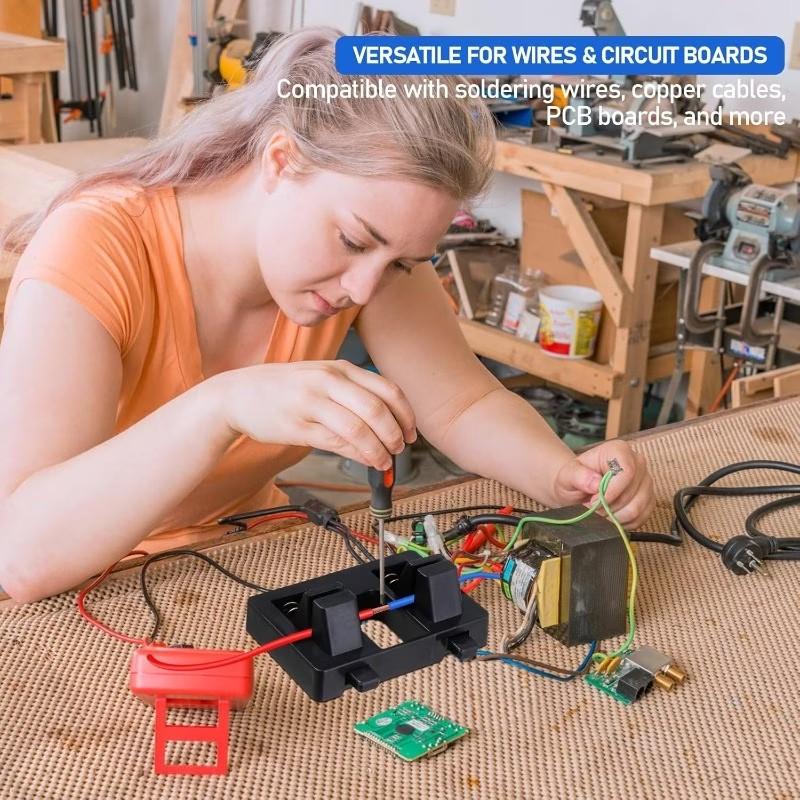 1pc Multifunctional Spring Welding Clamp | Adjustable Auxiliary Hand Tool Quick clamping & releasing, stable grip design Wire & cable connection fixer Suitable for electronic repair, automotive wiring, DIY soldering and hands-free operation Durable profes