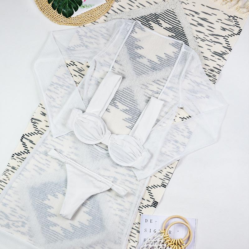 New three-piece bikini set, sexy two-piece women's swimwear, dedicated to bold, beautiful, and unstoppable beach beauties