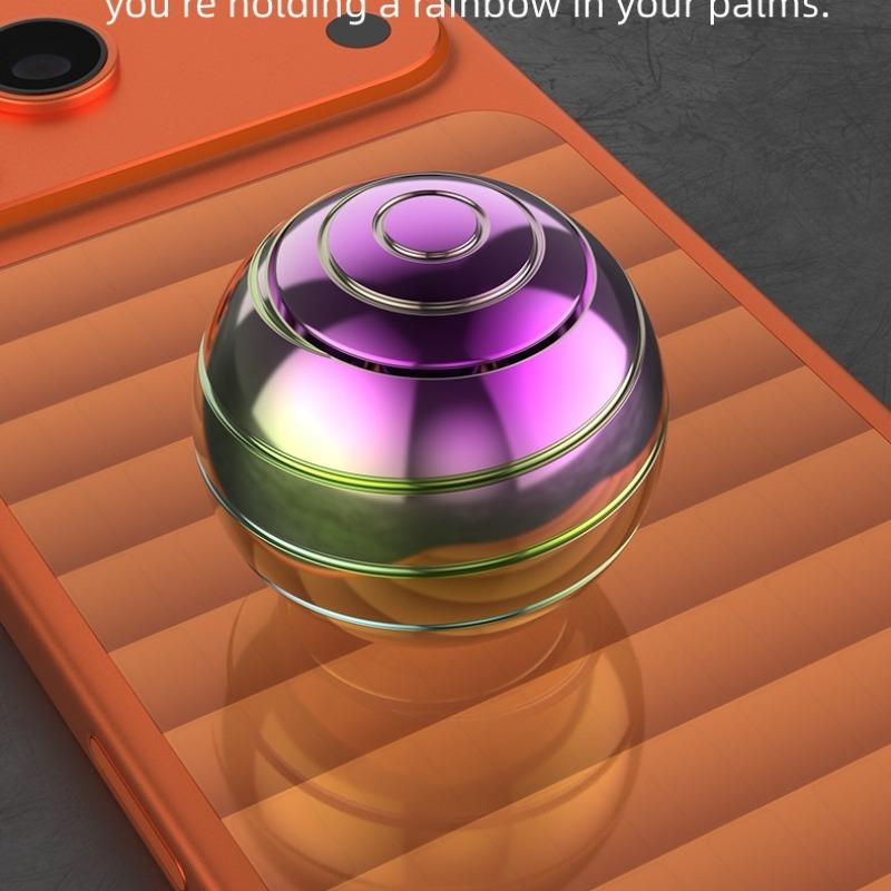 Unfinished Certification Fidget Spinner, Desktop Rotation Stress Relief Toy, Metal Colorful Glow Pressure Release Tool, Single Piece