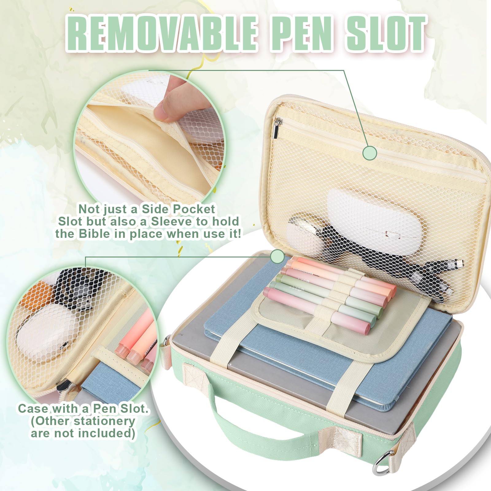 Bible Case for Christian Girl, Cute Bible Case Chenille Letter Bible Cover Case with Shoulder Strap Canvas Tote Carrying Bag Gift for Christian Teenagers Girl Student, Bible Study Supplies, Church Tote Bag, Easter Gift for Christian Daughter