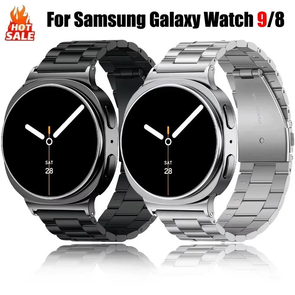 Stainless Steel Band for Samsung Galaxy Watch 9 8 44mm 40mm, Classic Luxury Metal Strap for Galaxy Watch Ultra 2 47mm, For Galaxy Ultra 1/Ultra 2025 Watchband