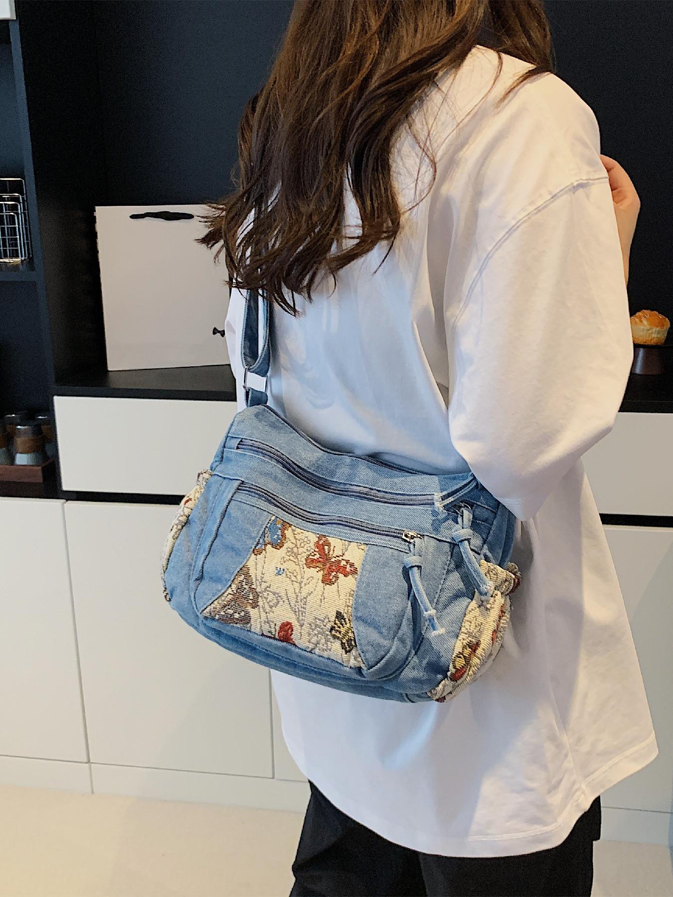 Casual Fashion Multi-Pocket Butterfly Design Bag, Shoulder & Crossbody Handbag, Stylish Women's Accessory for Daily Use