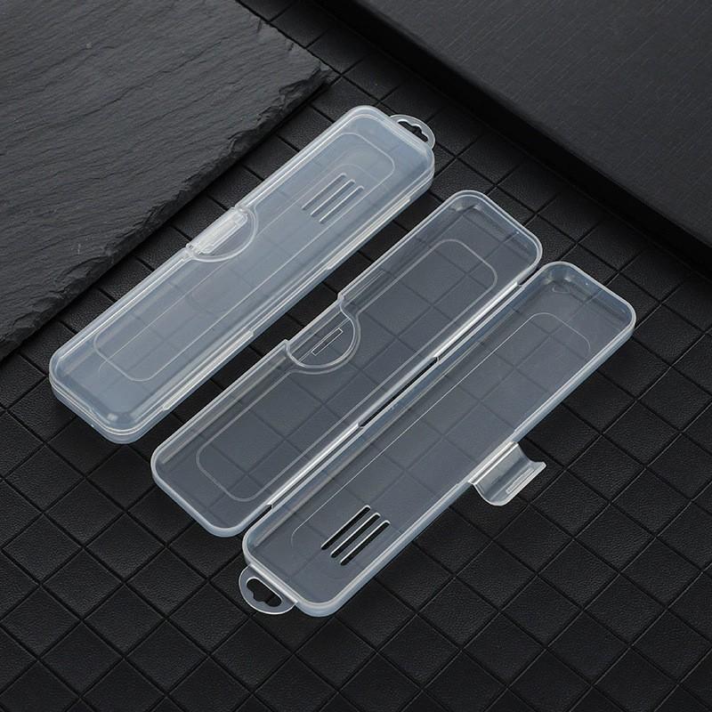 2pcs Transparent Dust-Proof Plastic Toothbrush Travel Container, Portable Toothbrush Holder, Easy Clean, Ideal for Travel and Home Use