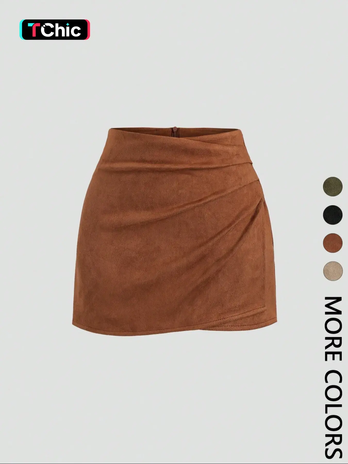 Women's Spring &Fall Velvet Vintage Italian Melange Pleated Bodycon Short Skirt,Fashionable Chic Casual Versatile Ultra-Short Half Skirt