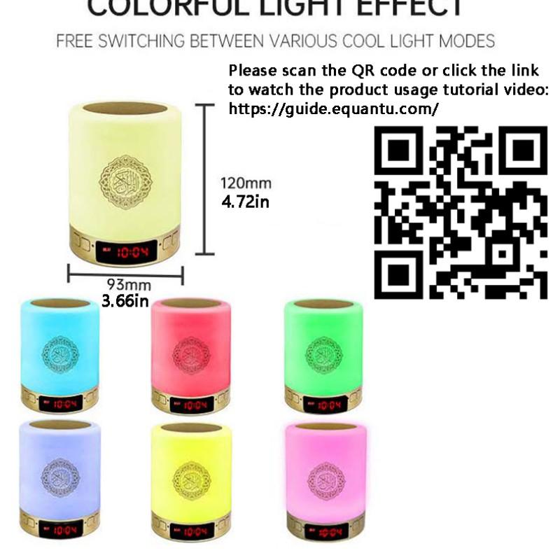 Wireless Portable Smart Speaker, Rechargeable Bluetooth-compatible Speaker with Remote Control, Multifunctional Ambient Night Light Speaker for Home, Audio