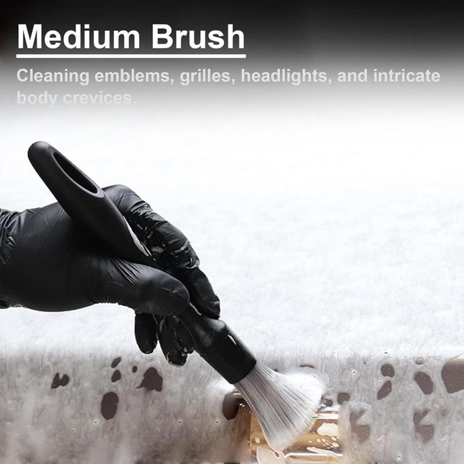 4-Counts Car Interior Cleaning Brush,Soft Professional Portable Brush for Car Interior Cleaning & Dust Removal,Cleaning Supplies,Car Detailing Products,Car Valeting Kit,Automotive,MirrorZone.