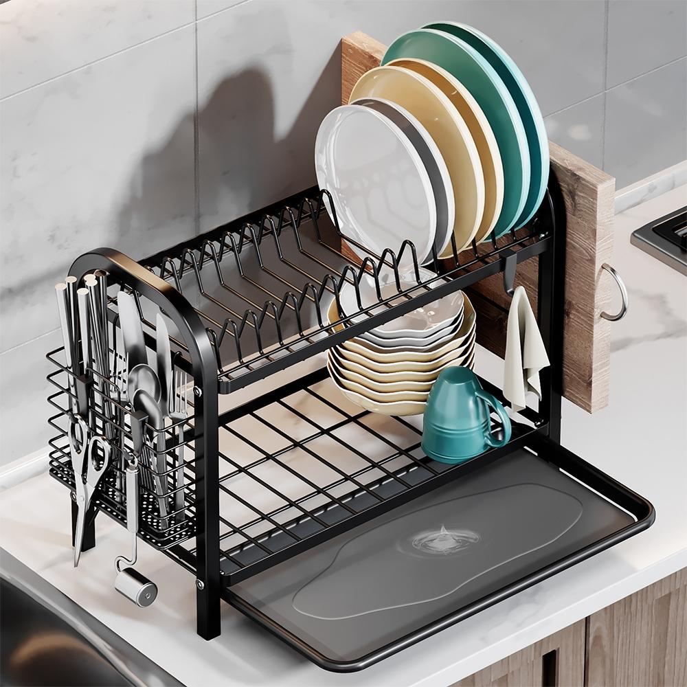 Kitchen Dish Drying Rack, Household Dish Storage Rack, Dish Drain Rack, Kitchen Fixture Accessories, Home Organizer for Kitchen