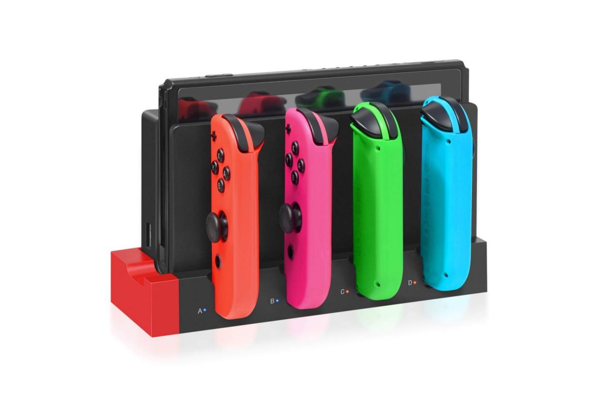 Switch Pro Controller, Compatible with Nintendo Switch/OLED/Lite Console, Wireless Controller with Screenshot/Dual Vibration/Wake-up/Motion Control/1300mAH Battery, Gaming Controller Accessories with Charger/Screen Protector/Protective Case/Carry Bag