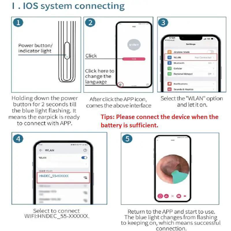 Portable Earwax Removal Tool Set, 1 Box Earwax Cleaning Tool Set with LED Light, Earwax Remover Tool, Ear Cleaning Tool Kit for Phone