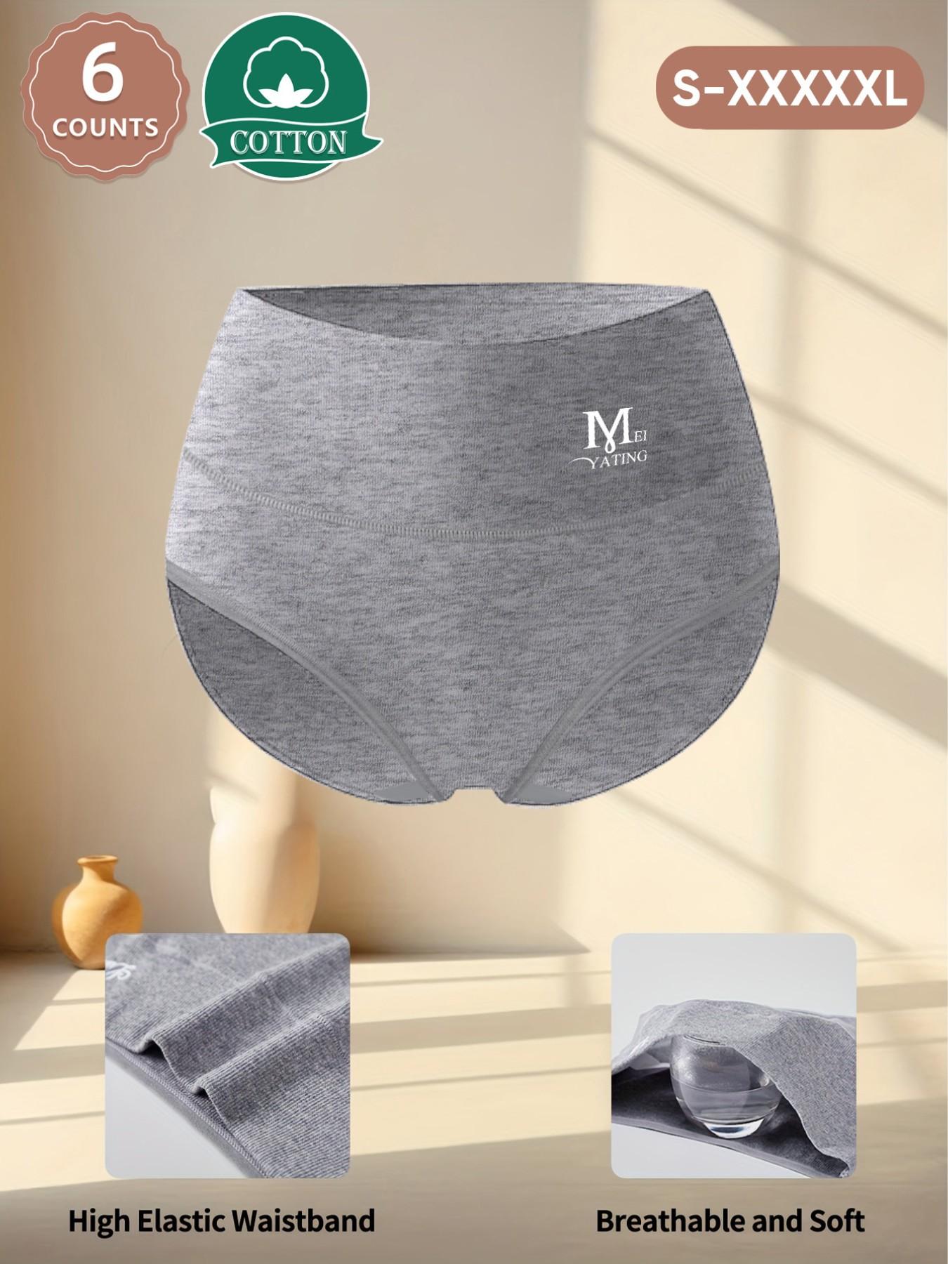 Women's Cotton Underwear Set, Soft Breathable Non-Irritating, Comfortable Fitted Triangle Panties, Elastic Large Size Fits All Seasons