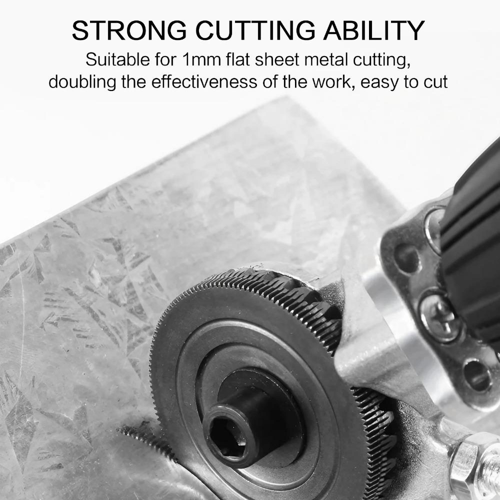 Professional Metal Cutting Drill Attachment Set - High-Efficiency Impact Drill Sheet Metal Cutter, Precision Tool for Auto Body Repair & Industrial Use, Slip-Resistant Grip, Alloy Blade, Quick-Cut System, Rust & Corrosion Resistant