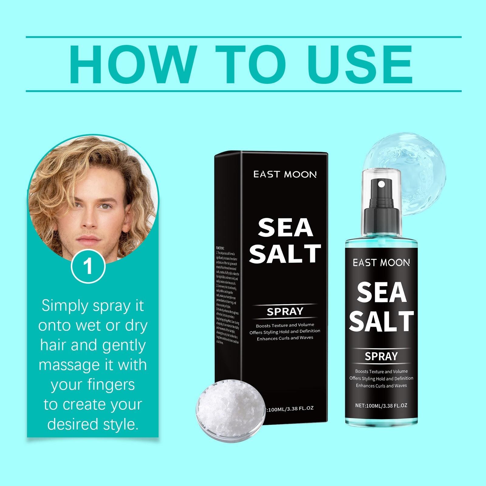 Sea Salt Curl Spray, Styling Gel for Curly Hair, Lightweight Hold, Refreshing Formula, Easy-To-Use Hair Mist, Perfect for Lazy Days