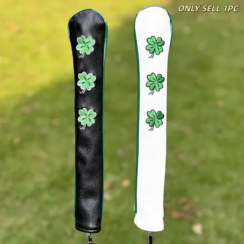 Four Leaf Clover Design Golf Alignment Stick Cover, 1 Count Golf Swing Training Cover, Golf Accessories for Men & Women, Golf Enthusiast, Golf Club Covers, Golf Item