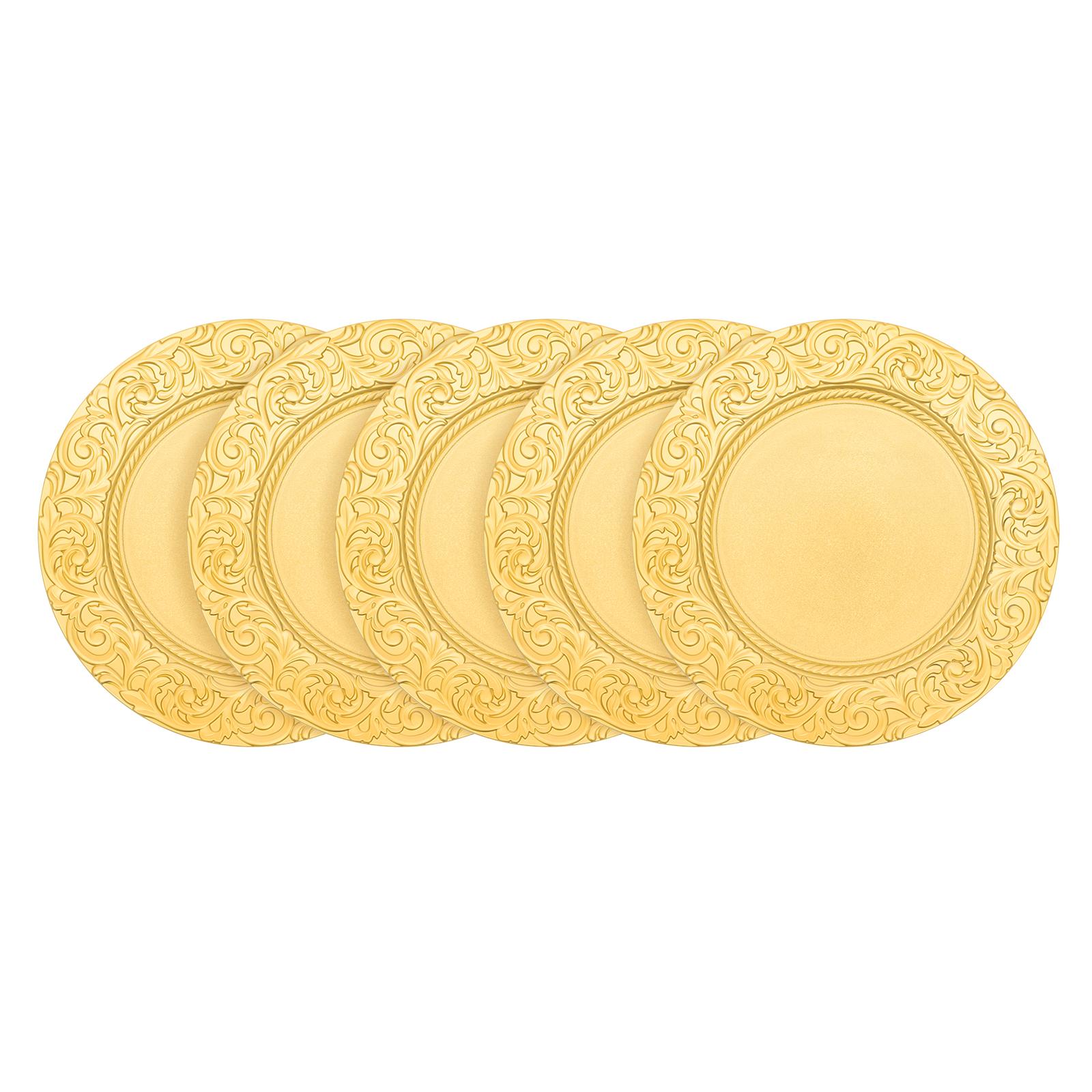 100 Pcs Gold/Sliver/Green/Black Charger Plates Set 13 Inch Round Plastic Serving Trays Reusable for Wedding Banquet Party Decorations 100 Pcs Gold/Sliver/Green/Black Charger Plates Set 13 Inch Round Plastic Serving Trays Reusable for Wedding Banquet Party Decorations