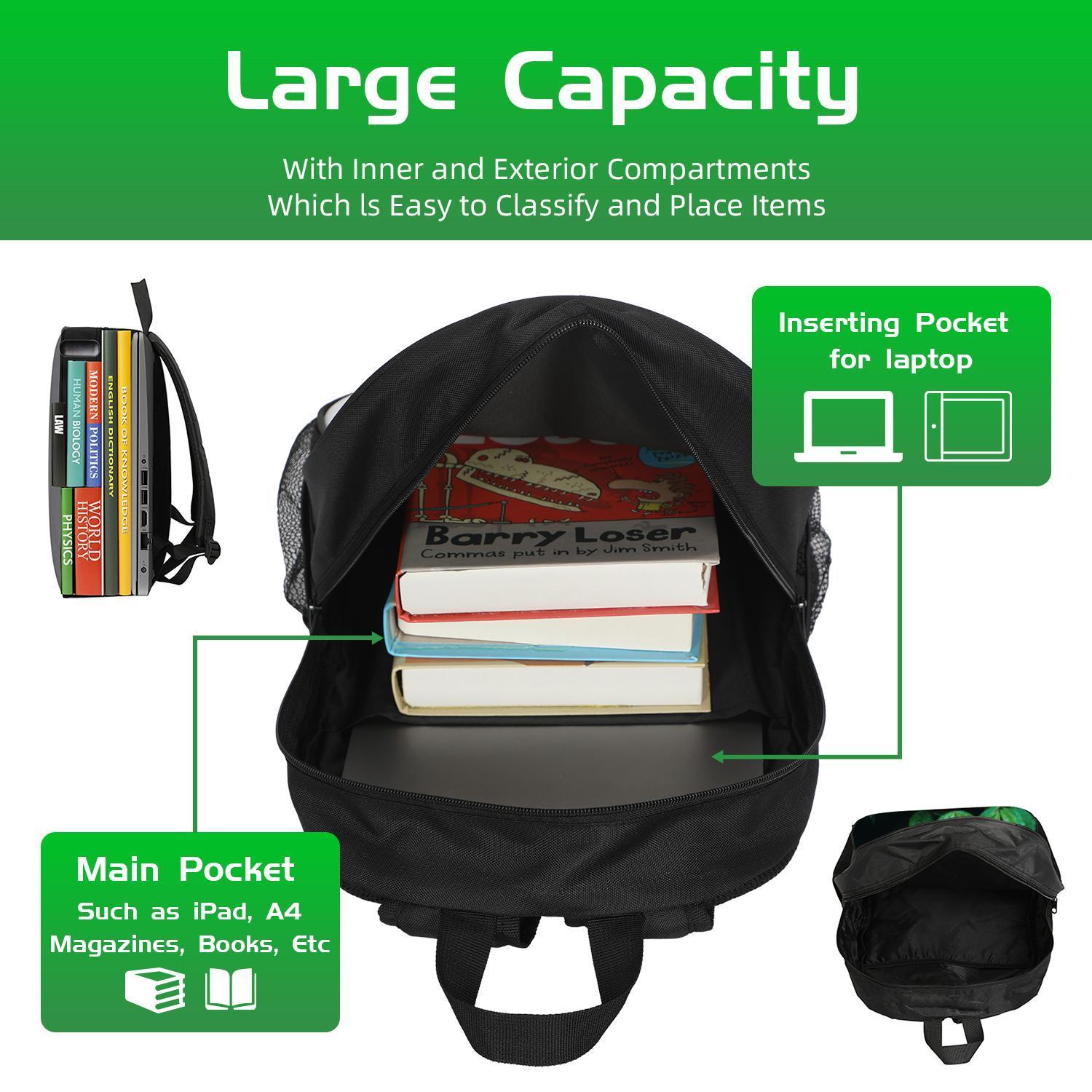 Ben Alien Force 10 Teenage Hacker Travel Laptop Backpack, Business College School Computer Bag Gift for Men & Women