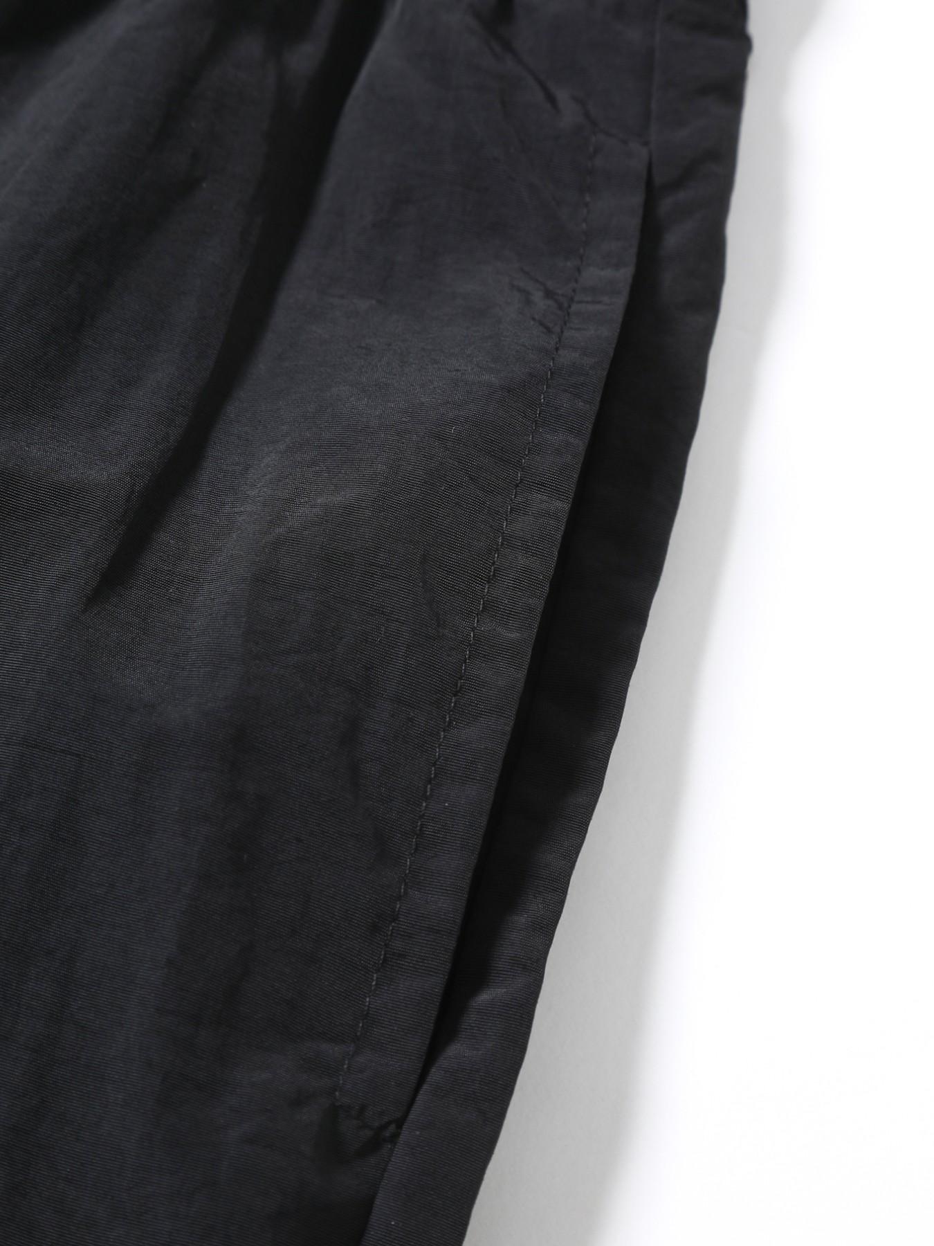 Men's Slim-Fit Polyester Casual Pants, Elastic Waistband, Drawstring Ankle Cuffs, Outer Pockets, Spring Fall Streetwear