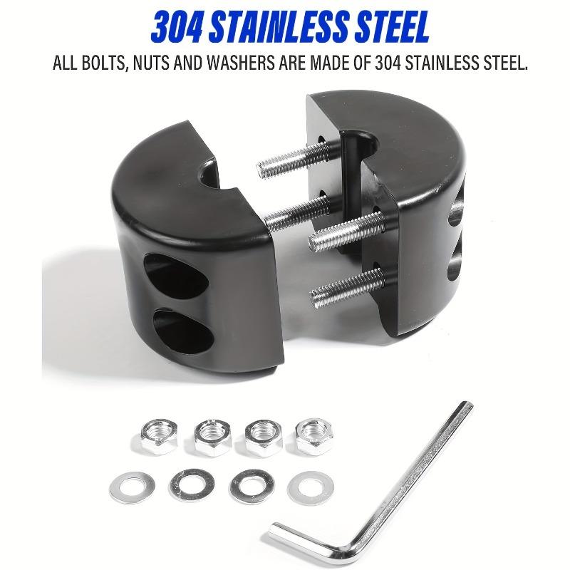 Rubber Winch Stops, Winch Cable Hooks with Stainless Steel Screws and Nuts Rubber Stops, Cable Protectors, Rubber Wire Plugs Hook Plugs