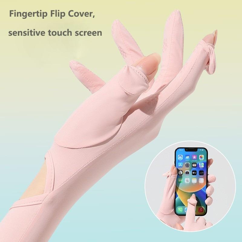 2 Pairs Long Arm Gloves for Men & Women, Touch Screen Compatible, Sunshade Driving Gloves, Motorcycle Riding Gloves, Motorbike Gloves, Breathable & Lightweight, Anti-Slip Grip, Ideal for Outdoor Sports, Cycling, Hiking, Fishing and Daily