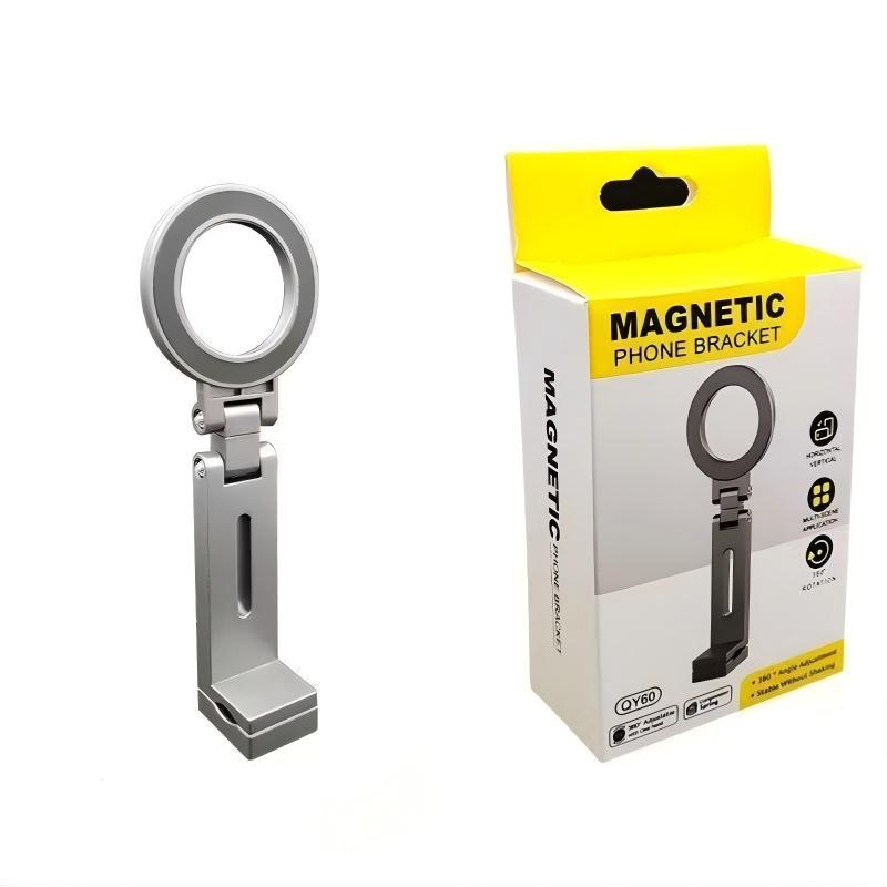 Magnetic Phone Stand - Adjustable Foldable Phone Stand with Strong Magnet, Portable Travel Phone Stand Compatible with iPhone 16/15/14/13/12 Pro, Samsung Galaxy, All Smartphones