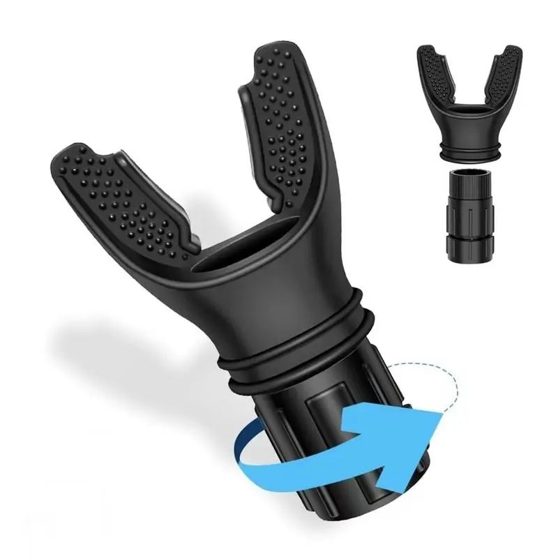 ABS Plastic Lung Training Fitness Equipment - 1 Pack Black Exercise Trainer with Left & Right Rotation Adjustable Resistance Rotary Valve, Easy to Carry Compact Design for Gym Bags, Comfortable Experience