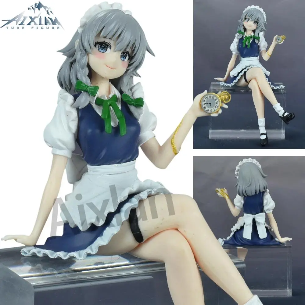 16CM Touhou Project  Anime Figure Izayoi Sakuya PVC Action Figure Collectible Model Toys Kid Gift Cartoon Ornaments Doll