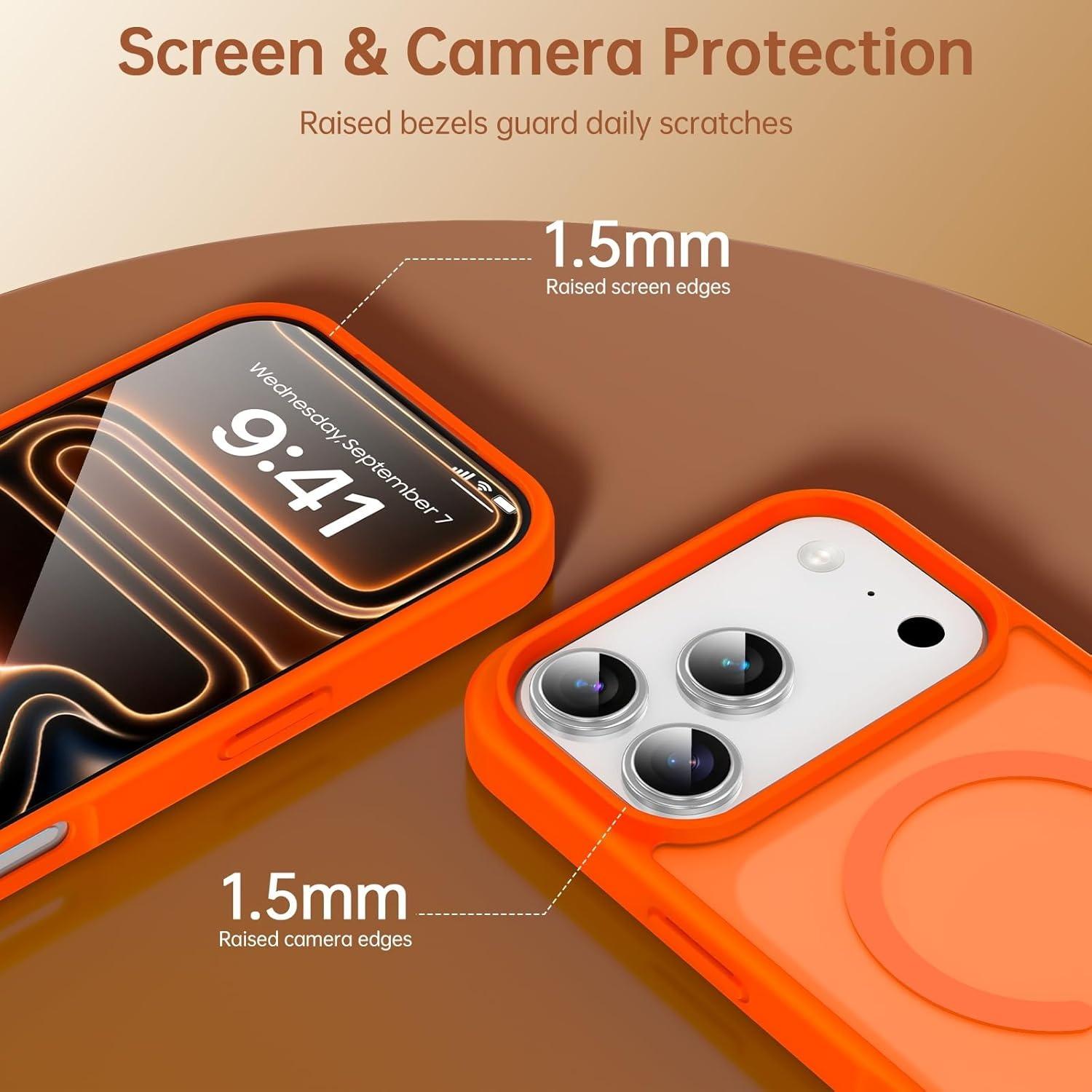 Frosted Translucent Design Compatible with Magsafe, Matte for Iphone 17 Pro Max, 17 Pro, Air, And Models 16, 15, 14, 13, 12, 11 Pro Max. Simple Solid Color, Wireless Charging Compatible PC Cover