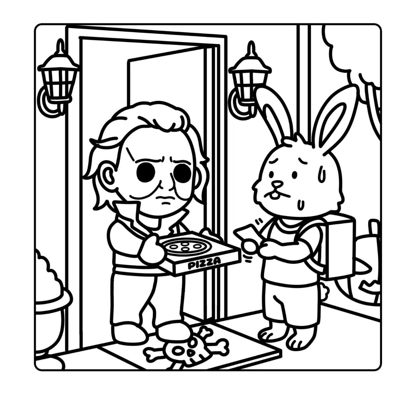Cute Horror Character Coloring Book for Adults, Cozy Halloween Theme Stress Relief Activity, Perfect for Adult Relaxation and Fun