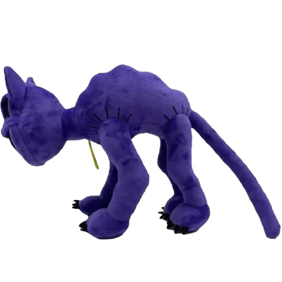 ///30CM Smiling Little Animal Plush Toys Purple Cat Soft Stuffed Plushie Miss Delight Doll Decoration Birthday Present Gifts