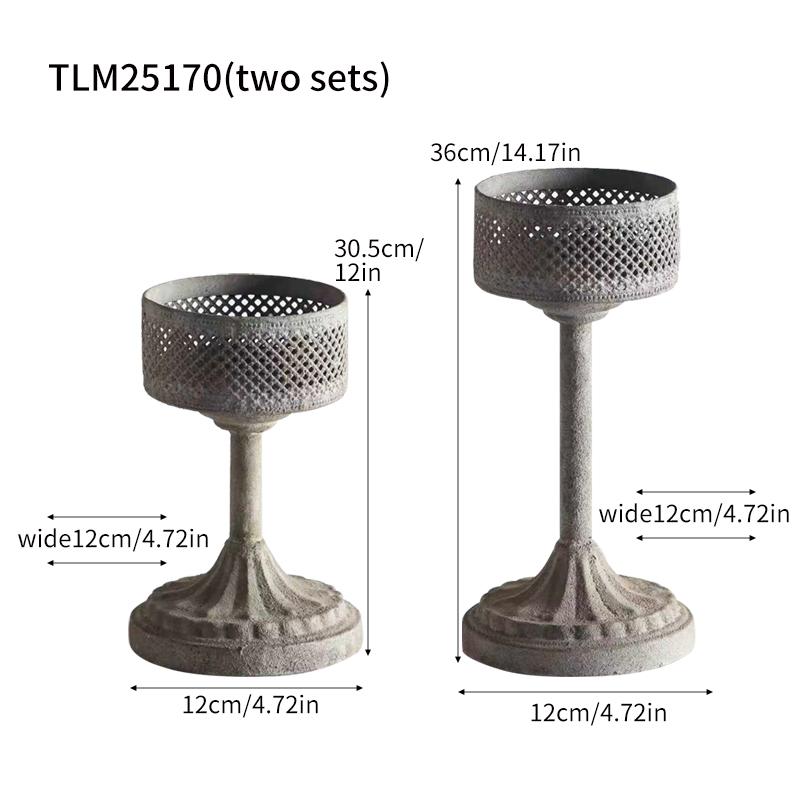 Vintage Distressed Candle Holder, American Industrial-Style Romantic Dinner Decor, Creative Decoration Item, Perfect for Candlelight Dinners