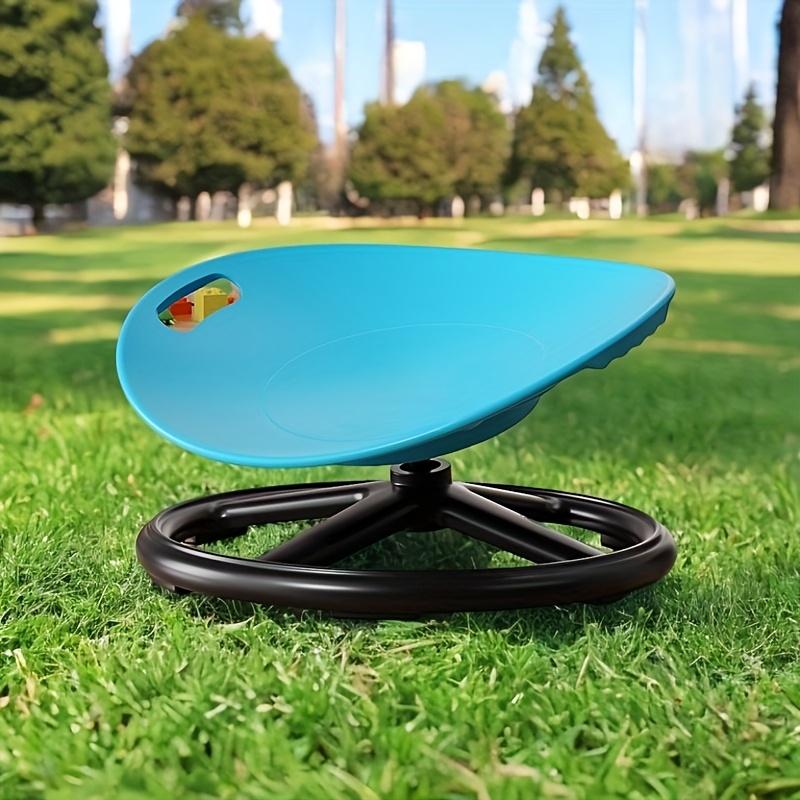 One durable plastic swivel sensory chair with an oval eggshell design, upgraded non-slip base, training and rehabilitation equipment suitable for training centers and home use, improving balance and concentration, exercise chair, wave-shaped seat cushion.